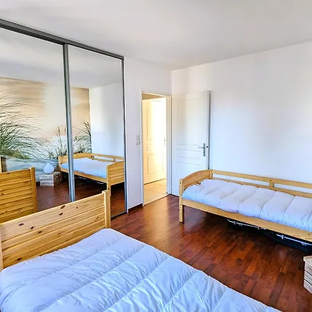 Appartement T3 76m² avec terrasse, balcon, à 100m de la plage d'Eyrac, parking et WIFI - FR-1-420-154 Arcachon