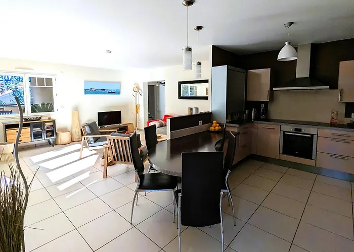 Apartment T3 76m² Avec Terrasse, Balcon, A 100m De La D'eyrac, Parking Et Wifi - Fr-1-420-154 Arcachon